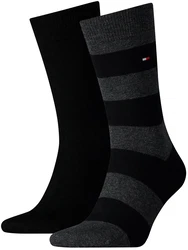 TOMMY HILFIGER Herren Socken Rugby Sock Vorteilspack Schwarz
