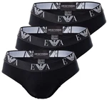 EMPORIO ARMANI Herren Slips Vorteilspack - Briefs, Unterwäsche, Stretch Cotton schwarz