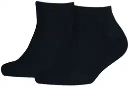 Kinder Sneaker Socken, 2er Pack - Teen, TH, Baumwolle, Uni, 23-42 Dunkelblau 31-34