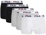 FILA Herren Boxer Shorts Logobund Schwarz/Grau/Weiß