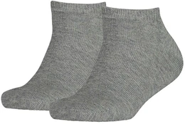 Kinder Sneaker Socken, 2er Pack - Teen, TH, Baumwolle, Uni, 23-42 Grau 39-42