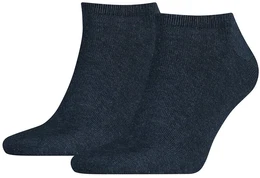 Herren Sneaker Socken, 2er Pack - TH, Baumwolle, Uni, 39-49 Blau 39-42