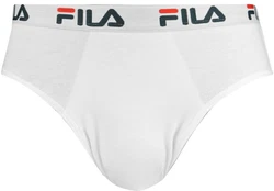 FILA Herren Slips im Pack - Briefs Logobund Urban Cotton Stretch einfarbig Weiß