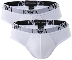 Emporio Armani Herren Slips Stretch Cotton Briefs 2er Pack Wei