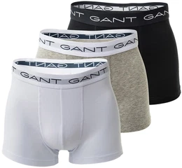 Herren Boxer Shorts, 3er Pack - Trunks, Cotton Stretch Schwarz/Wei/Grau S
