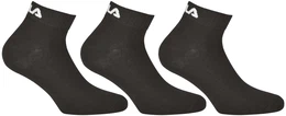 Quarter Socken Unisex, 3 Paar - Kurzsocken, Sport, Logo-Bund, uni, 35-46 Schwarz 43-46 (9-11 UK)