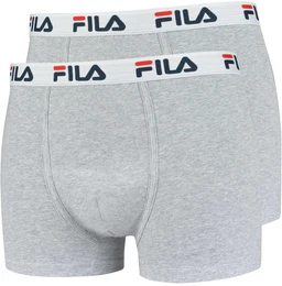 Herren Boxer Shorts, 2er Pack - Baumwolle, einfarbig hellgrau S (Small)