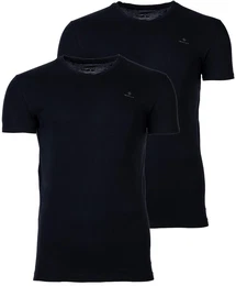 Herren T-Shirt, 2er Pack - V-Ausschnitt, V-Neck, kurzarm, Baumwolle Schwarz S