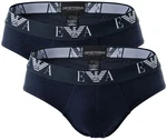 Emporio Armani Herren Slips Stretch Cotton Briefs 2er Pack Marine