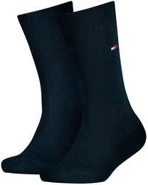 Kinder Socken, 2er Pack - Basic, TH, 23-42, einfarbig Dunkelblau 27-30