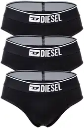 Herren Slips, 3er Pack - UMBR-ANDRETHREEPACK, Briefs, Cotton Stretch, einfarbig Schwarz L