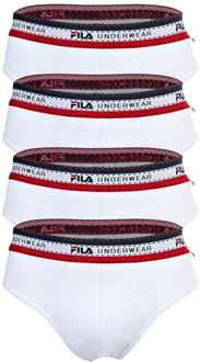 FILA Herren Slip 4er Pack Logobund Cotton Stretch