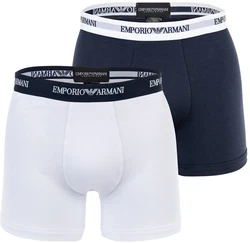 Emporio Armani Herren Boxershorts 2er Pack Boxer Unterwäsche Wei/Marine