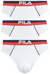 FILA Herren Slip Multipack Briefs Logobund Urban Cotton Stretch Weiß