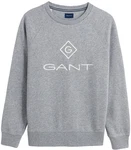GANT Herren Sweatshirt - Lock Up C-Neck Sweat, Sweater Grau