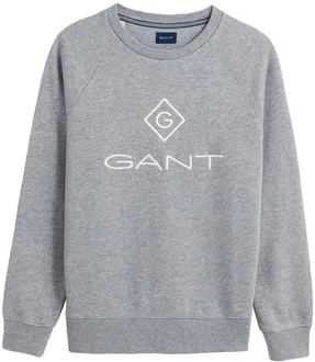 GANT Herren Sweatshirt - Lock Up C-Neck Sweat, Sweater Grau