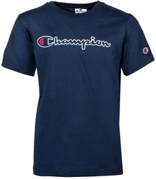 Kinder Unisex T-Shirt - Crewneck, Rundhals, Cotton, groes Logo, einfarbig Blau M