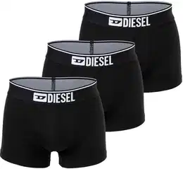 Herren Boxershorts, 3er Pack - UMBX-DAMIENTHREEPACK, Trunks, Cotton Stretch Schwarz L