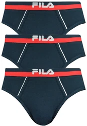 FILA Herren Slip Multipack Briefs Logobund Urban Cotton Stretch Marine