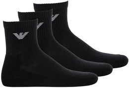 Herren Socken, 3er Pack - Sporty Short Socks, Quarter Socken, One Size Schwarz 39-46