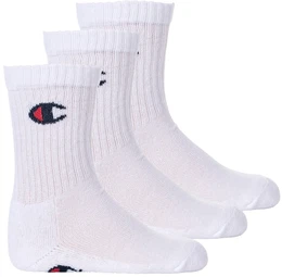Kinder Socken, 3er Pack - Crew Socken, einfarbig Wei 31-34