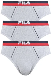 Herren Slip, 3er Pack - Briefs, Logobund, Urban, Cotton Stretch, einfarbig Grau S
