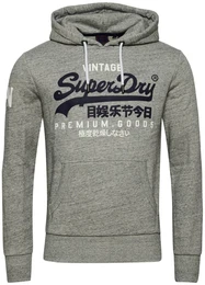 Herren Hoodie - VL Hood, Hoodie, Kapuzen-Pullover, Logo Grau M