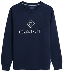 GANT Herren Sweatshirt - Lock Up C-Neck Sweat, Sweater Blau