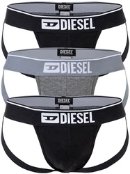 Diesel Herren Jockstrap 3 Pack UMBR-JOCKYTRHEEPACK Grau/Schwarz