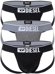 Herren Jockstrap 3 Pack - UMBR-JOCKYTRHEEPACK, Tanga Slip, einfarbig Grau/Schwarz XL
