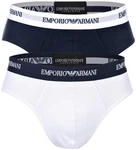 Emporio Armani Herren Slips 2er Pack Briefs Unterwäsche Wei/Marine