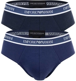 Herren Slips, 2er Pack - Briefs, Unterwsche, Stretch Cotton Blau M