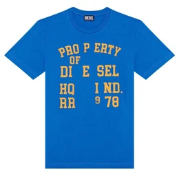 Herren T-Shirt - T-DIEGOR-K59, Rundhals, kurzarm, Jersey, Print, uni Blau S
