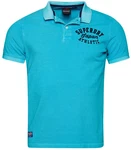 Superdry Herren Poloshirt Vintage Superstate Kurzarm trkis/blau