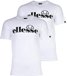 Herren T-Shirt, FUENTI, 2er Pack - Oberteil, Baumwolle, Rundhals, kurz, Logo, einfarbig Wei 2XL