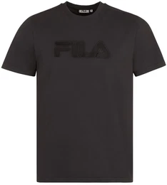 Herren T-Shirt BUEK - Rundhals, Kurzarm, Baumwolle, Jersey, Logo Stickerei Schwarz S
