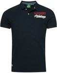 Superdry Herren Poloshirt Vintage Superstate Kurzarm Dunkelblau