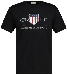 Herren T-Shirt - REGULAR ARCHIVE SHIELD, Rundhals, kurzarm, Baumwolle, Print Schwarz L