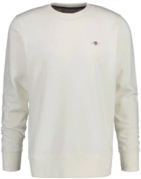 Herren Sweatshirt - REGULAR SHIELD C-NECK SWEAT, Rundhals, Baumwoll-Mix Ecru XL