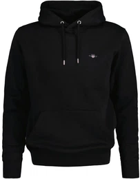 Herren Hoodie - REGULAR SHIELD HOODIE, Kapuzen-Sweatshirt, Baumwoll-Mix Schwarz L
