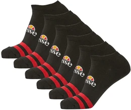 Unisex Sneaker Socken MELNA, 6 Paar - Trainer Liner, Sport, Logo Schwarz 43-46,5