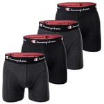Champion Herren Boxershorts 4er Pack Schwarz/Grau meliert