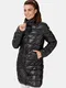 Černý dámský prošívaný kabát SAM 73 Karen