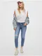 Modr dmsk dny mid rise distressed true skinny
