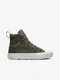 Khaki unisex kotníkové tenisky Converse Chuck Taylor All Star Berkshire Boot Leather