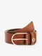 Hnědý dámský kožený pásek Tommy Hilfiger Classic 3.5