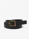 Černá dámský kožený pásek Tommy Jeans Logo Fashion Belt