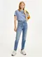 Modr dmsk slim fit dny s vyisovanm efektem Tommy Jeans