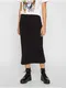 ern ebrovan midi sukn s rozparkem Pieces Kylie ern ebrovan midi sukn s rozparkem Pieces Kylie