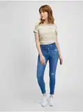 Dámské Pruhované High Waist Džíny image
